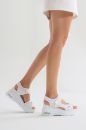 Kadın Kalın Taban Spor Sandalet BEYAZ PULLU HSN2323032